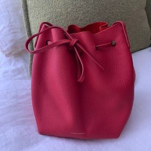 Mansur Gavriel Red Mini Bucket Bag